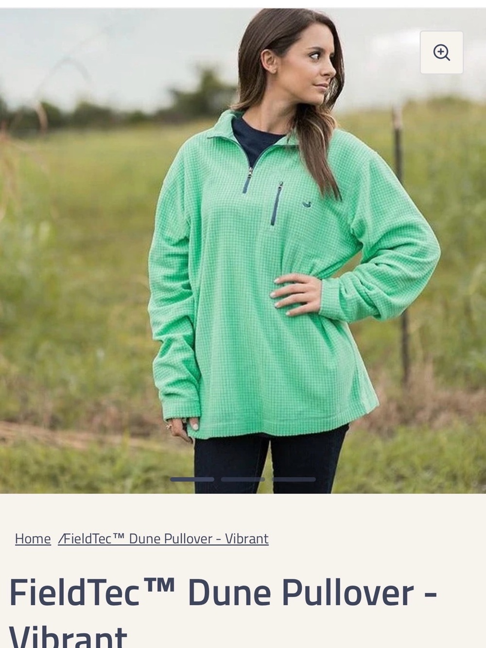 Like New Southern Marsh Fieldtec Dune Pullover - Vibrant Green - small